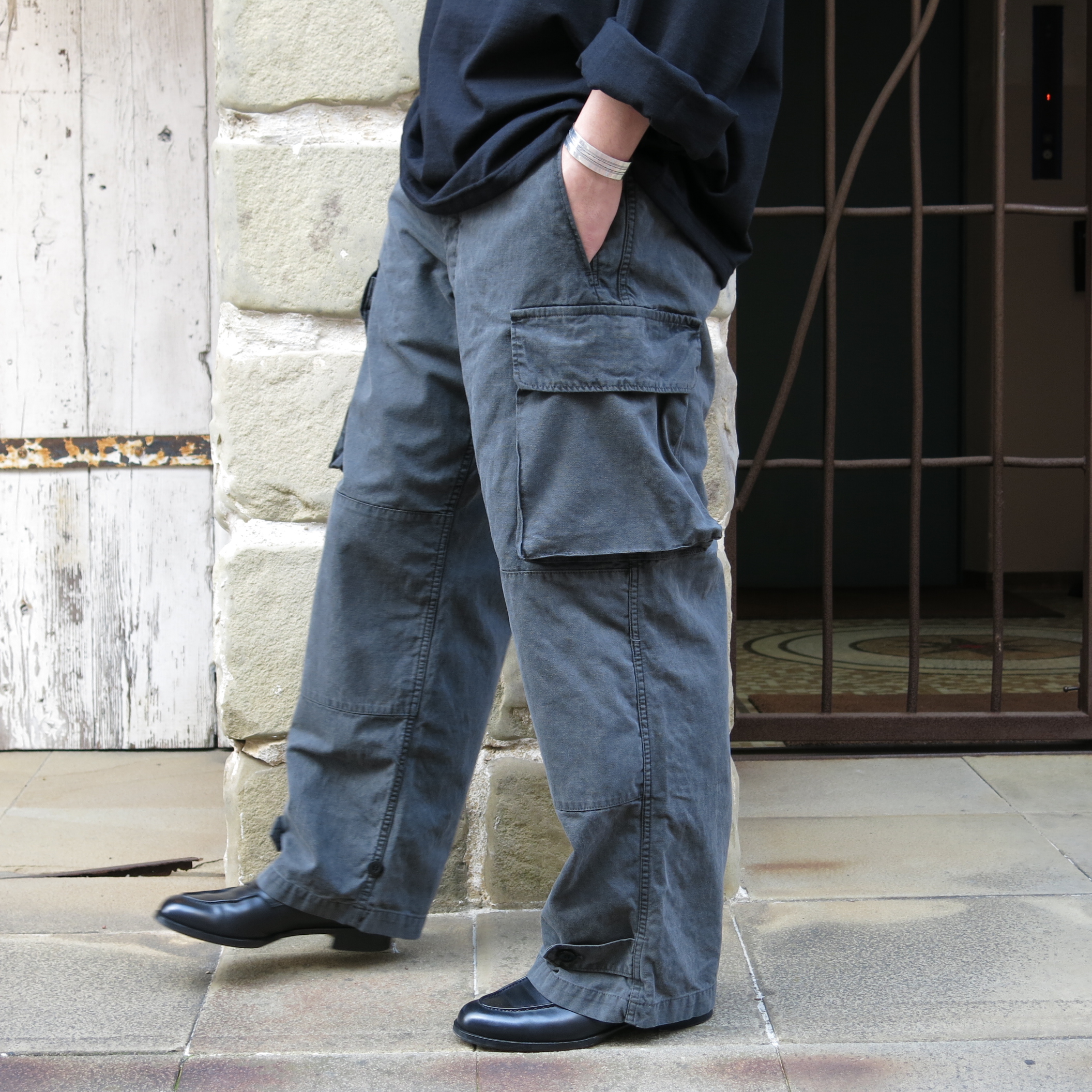 夜割 OUTIL PANTALON BLESLE CHARCOAL 13-