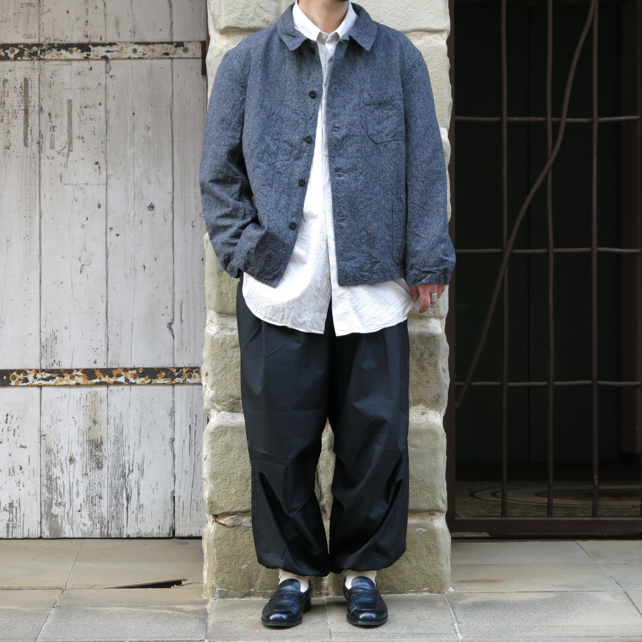 OUTIL ウティ PANTALONPLASNE ブラックモールスキン 期間限定でセール