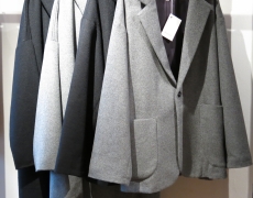 Honnete / shawl collar wide coat & short coat jacket