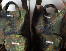 ARTE POVERA / Vintage German army tent cloth RE-BAG & POUCH