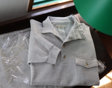 YE OLDE AND NEW MAN “RANDONNEUR” / MOCK POLO SHIRT MIXED PIQUE